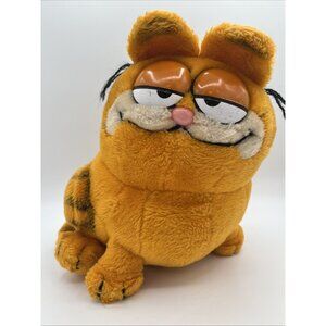 Vintage Garfield  Cat Sitting Plush Stuffed Animal Dakin Large 12" H x 9"‎ W